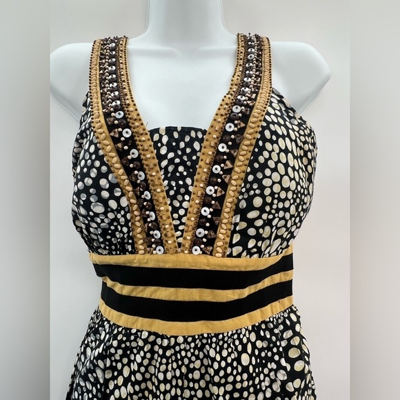 Kenar Tribal Print Beaded Dress – Size 4 - Picture 3 of 6